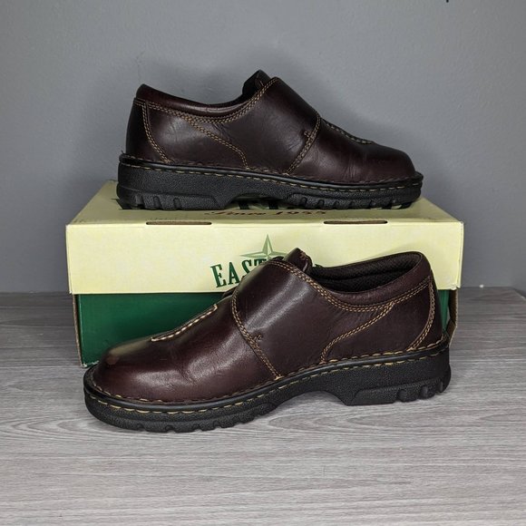Eastland Syracuse Chunky Y2K Brown Leather Loafers Lug Sole Size 8 1/2M - Picture 4 of 9
